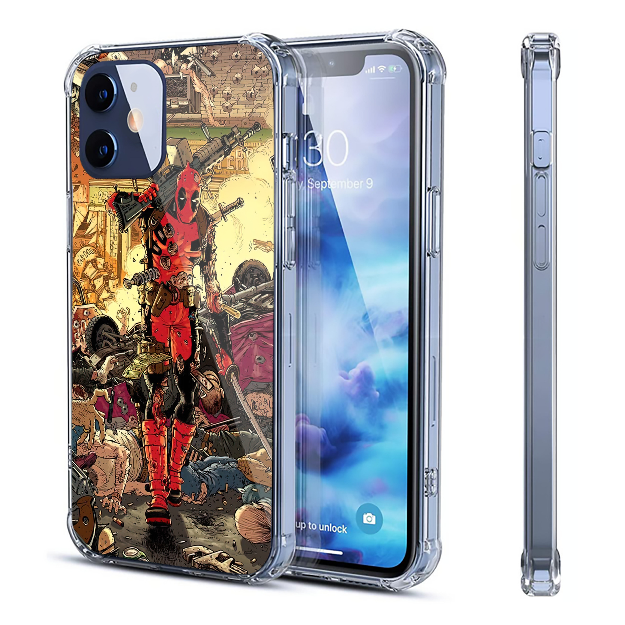 （画像用） Deadpool デッドプール 【iPhone 12シリーズ対応】透明スマホケース（クリアソフトケース）